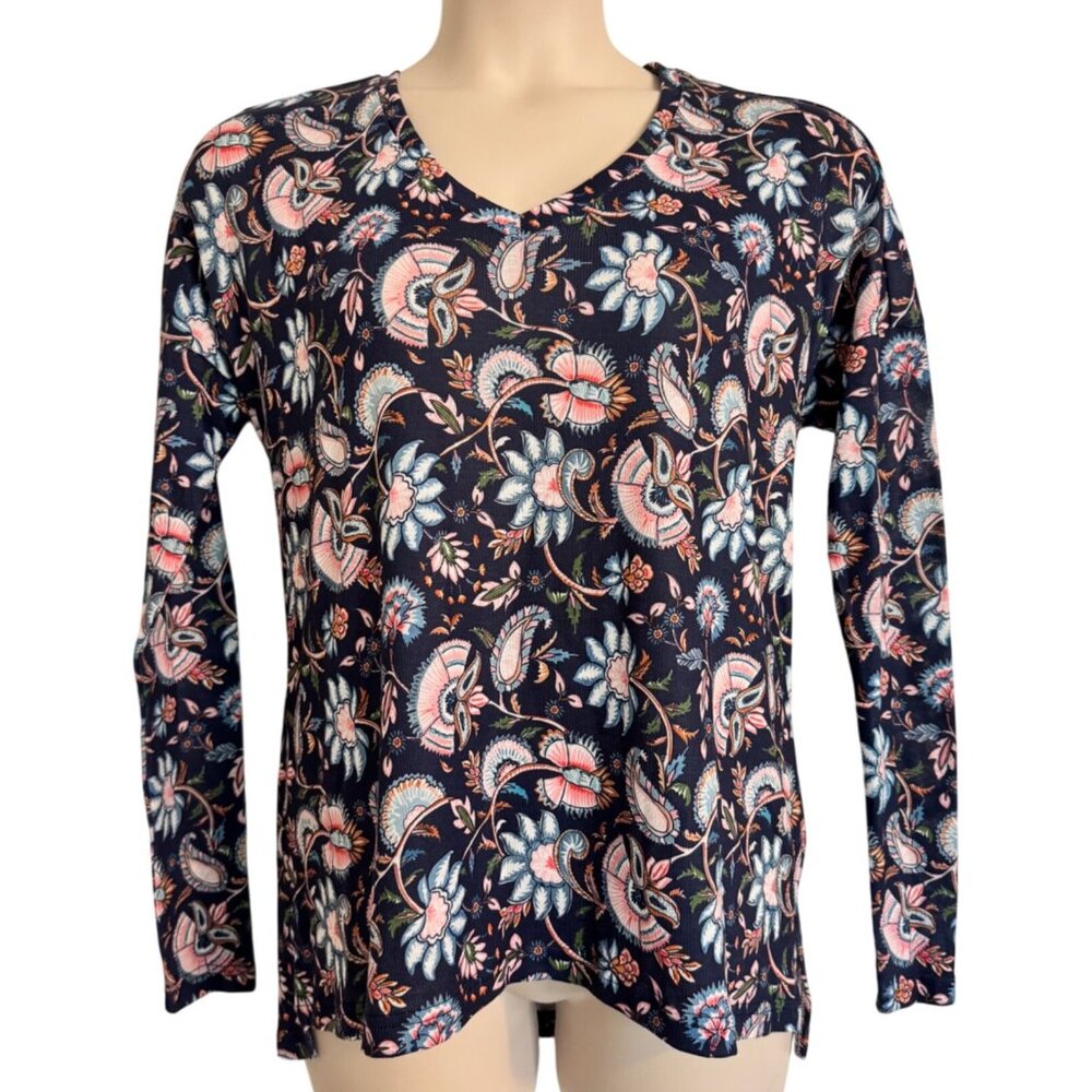 Smith & Quinn Long Sleeve Print Top Size Small Long Sleeve Shirt NWOT Oversized